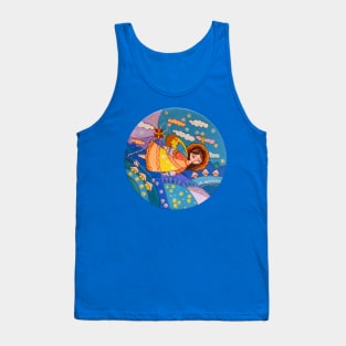 Angel flying above the mountains Tank Top